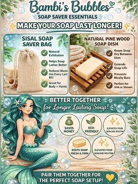 Bundle Deal- Sisal Soap Saver  & Pine Soap Dish